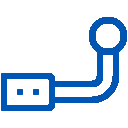 Blue icon showing tow bars