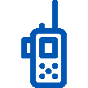 Blue icon showing UHF radios