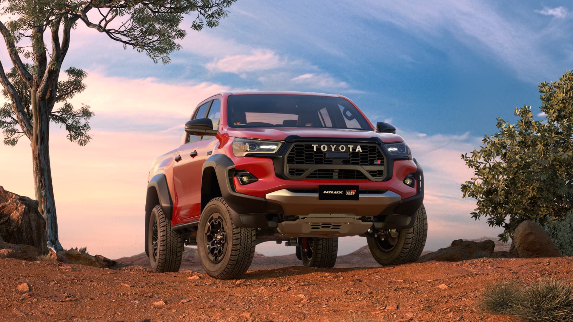 Red Toyota Hilux GR Sport 2024
