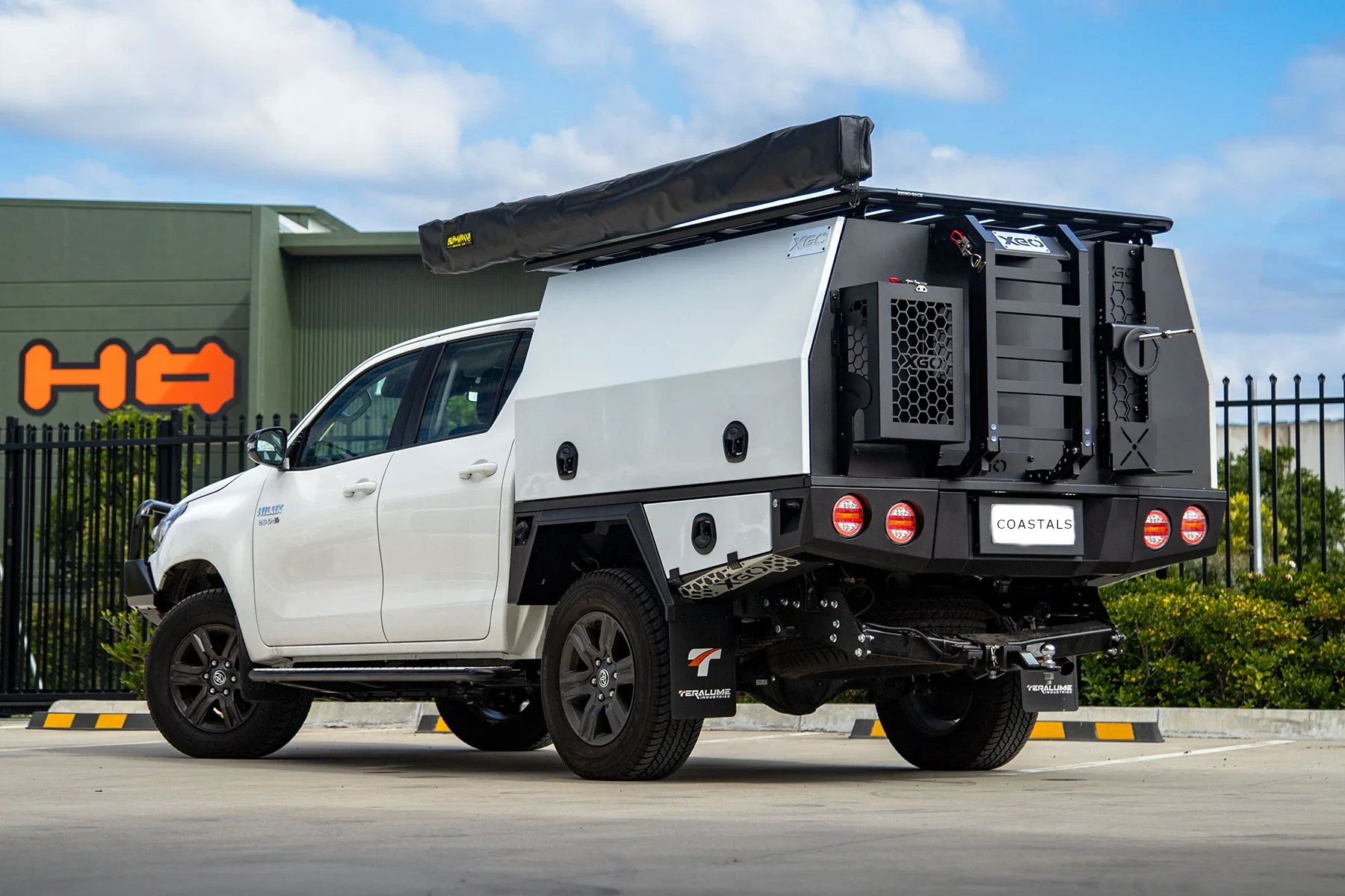 White XGO Teralume dual cab canopy