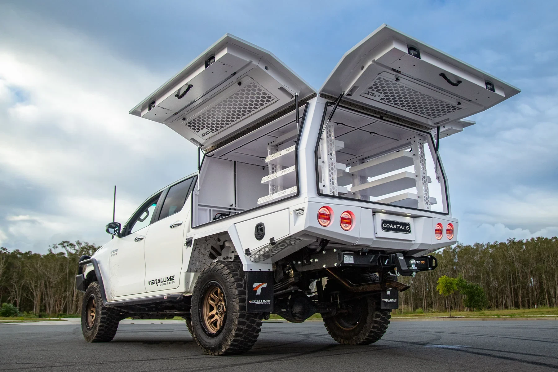 Teralume canopy open on Hilux