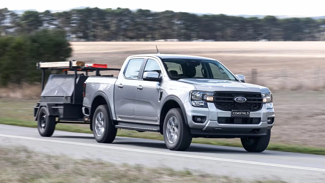 Ford Ranger pulling a trailer